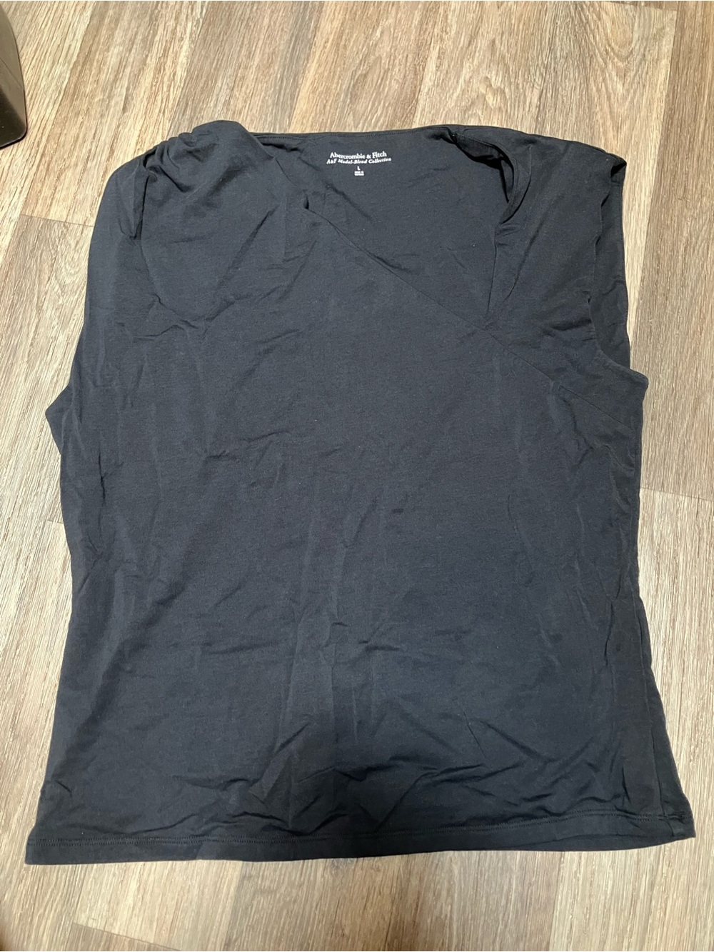 Abercrombie & Fitch modal-blend black v-neck top